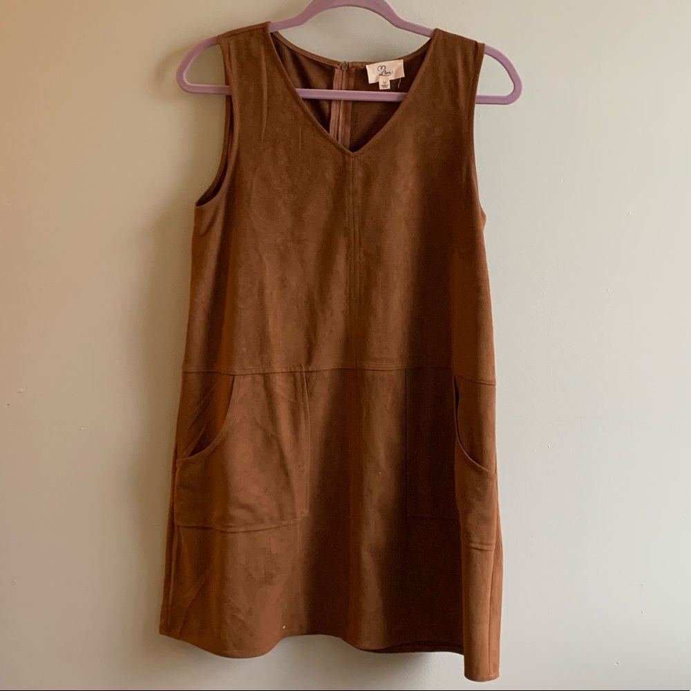 brown suede dress